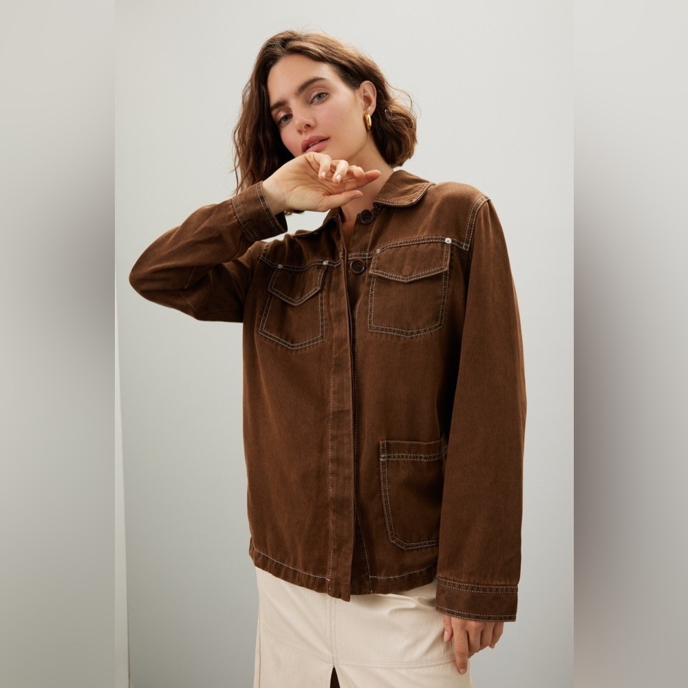 Rodebjer Marmise Brown Corduroy Jacket Size XL - Picture 2 of 11